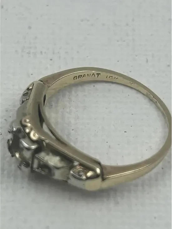 Granat Bros 14k Yellow Gold Engagement Ring Setting Mounting 1.84 Grams NO STONE - Picture 7 of 16